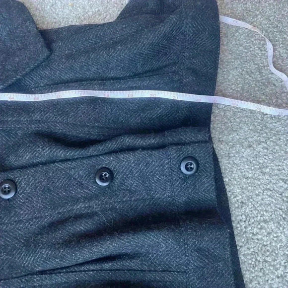 Anthropologie Current Air Grey Herringbone Peplum Jacket - Picture 13 of 15